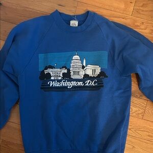 Vintage 1980s Blue Washington DC Sweatshirt